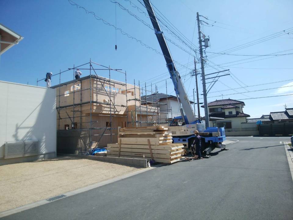 建て方工事中②