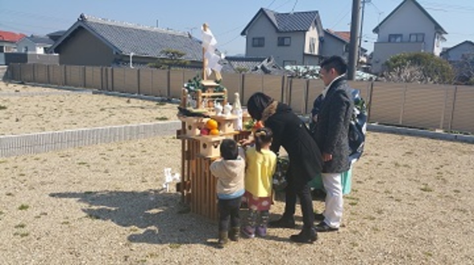 楽しく地鎮祭。